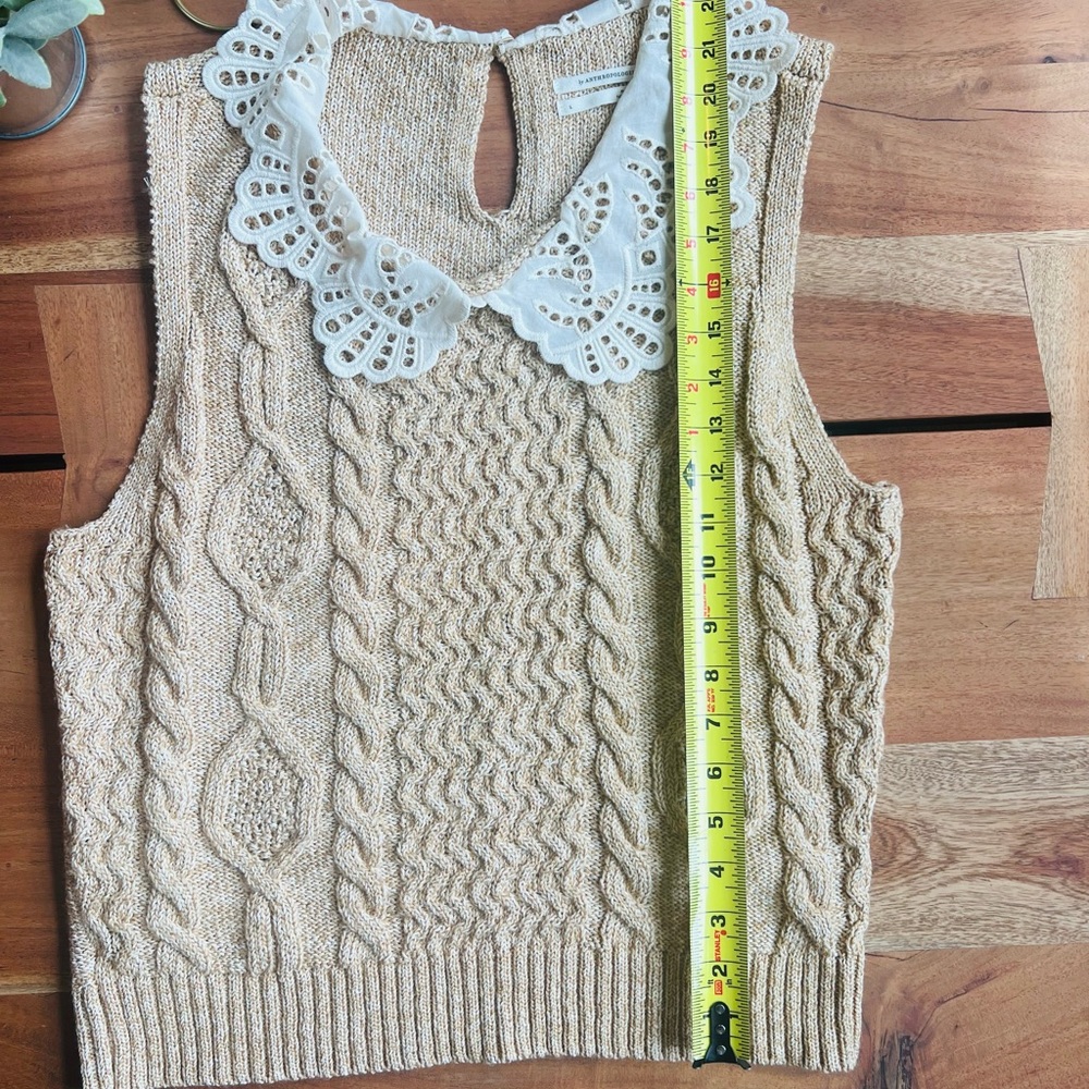 Anthropologie Lace Collar Sweater Tank - Picture 6 of 6